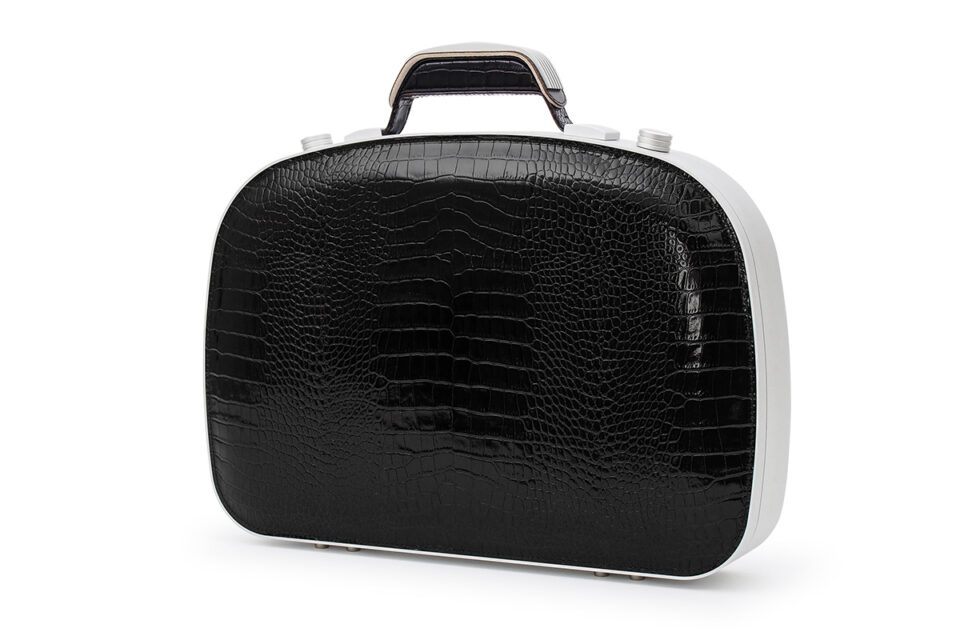 BLAUDESIGN Briefcase Crocodile Black