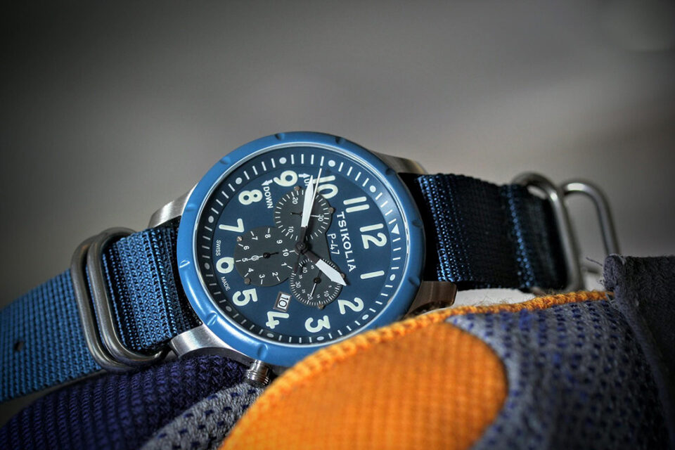 Tsikolia-P-47-Navy-Bezel TSIKOILIA P-47-08 SS / NAVY Bezel / NAVY