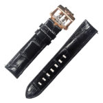 MINI レザーベルト 20mm ブラック/ローズゴールド