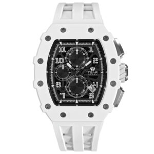 TSARBOMBA TB8204B-01 バイオセラミック ホワイト サーボンバ トノー型腕時計