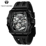 TSARBOMBA TB8208A-15 SS ブラック サーボンバ スケルトン腕時計