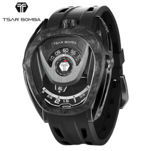 TSARBOMBA TB8213A-06 カーボン ブラック サーボンバ 腕時計