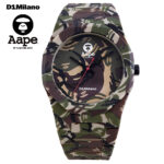 D1 Milano × AAPE BY A BATHING APE PCBJAAPE3 GREEN CAMO