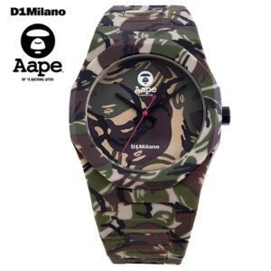 D1 Milano × AAPE BY A BATHING APE PCBJAAPE3 GREEN CAMO