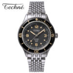 Techne MARINE OFFSHORE Solar Divers Watch NIGHT BLACK te-001-62b