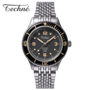 Techne MARINE OFFSHORE Solar Divers Watch NIGHT BLACK te-001-62b