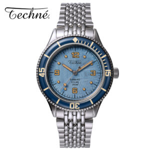 Techne MARINE OFFSHORE Solar Divers Watch METEORITE SKY BLUE te-001-63b-sb