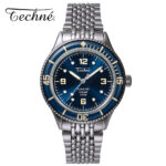 Techne MARINE OFFSHORE Solar Divers Watch MARINE BLUE te-001-63b