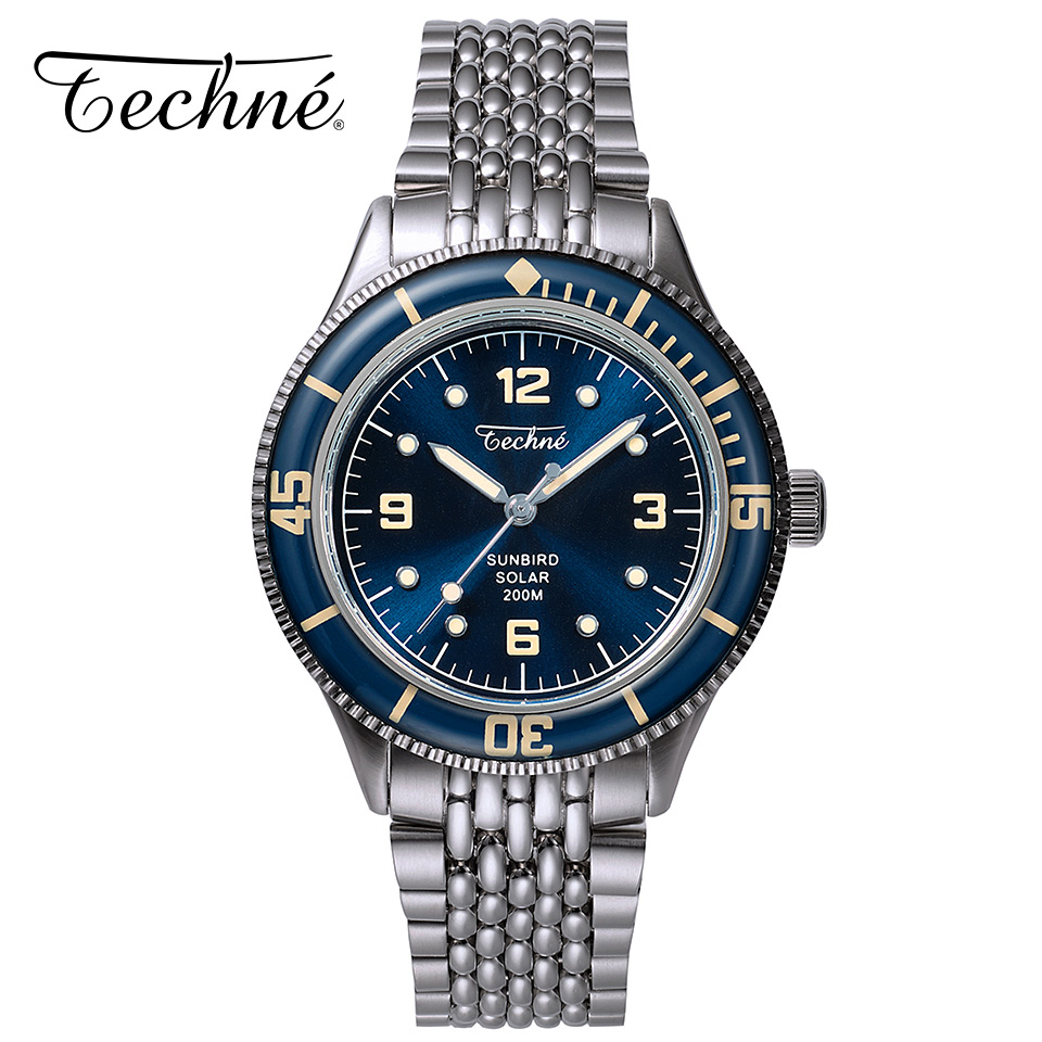 te-001-63b_01 Techne MARINE OFFSHORE Solar Divers Watch MARINE BLUE te-001-63b