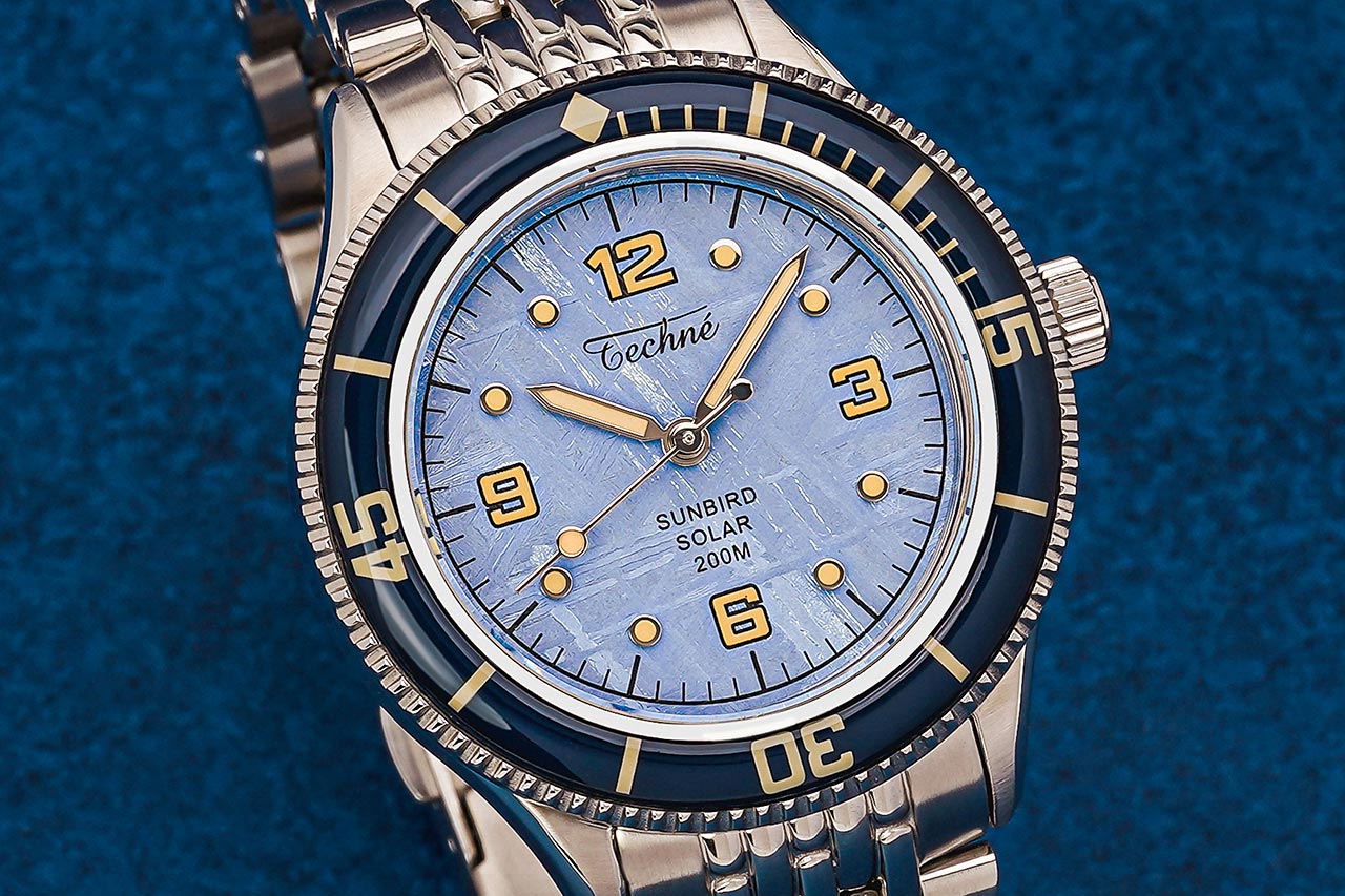 Techne Marine Offshore Divers Watch Sax Blue Meteorite Dial