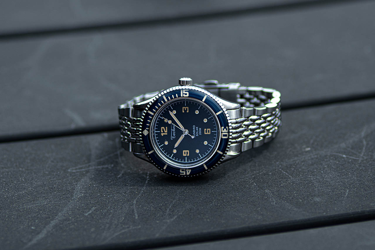 Techne 200m Solor Divers Watch te-001-63b Blue